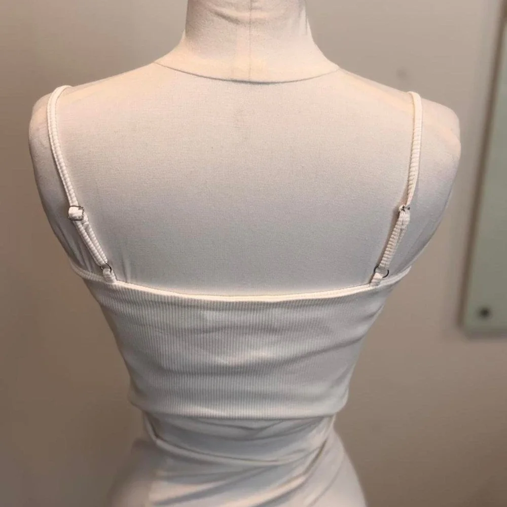 White Ribbed Corset Crop Top 🤍✨ - Picture 2 of 2